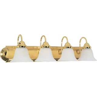 4 Light Ballerina Polished Brass Bathroom Vanity Light