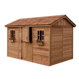 Outdoor Living Today Gable Cedar Storage Shed (Common 12 ft x 8 ft; Interior Dimensions 11.38 ft x 7.85 ft)