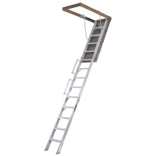 Louisville 12 ft Aluminum 350 lb Attic Ladder