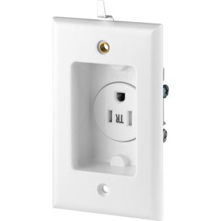 Cooper Wiring Devices 15 Amp White Single Electrical Outlet