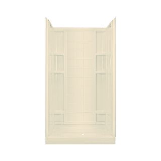 Sterling Ensemble 75.75 in H x 42 in W x 34 in L Almond Polystyrene Wall 4 Piece Alcove Shower Kit