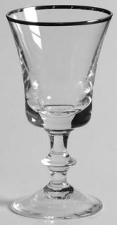 Gorham First Lady Cordial Glass   Stem #1493, Narrow Platinum Band On Bowl