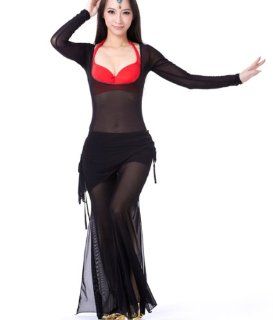 Happy Dance water yarn Black long sleeve suit contain sexy bra(L Size bra) Sports & Outdoors