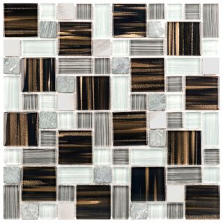 Elida Ceramica Stardust Alumina Cubes Mixed Material Mosaic Indoor/Outdoor Wall Tile (Common 12 in x 12 in; Actual 11.75 in x 11.75 in)