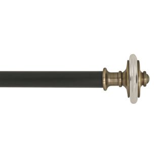 allen + roth 72 in to 144 in Black Metal Single Curtain Rod