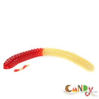 World's Largest Gummy Worm   Pineapple & Cherry 1 Count  Gummy Candy  Grocery & Gourmet Food