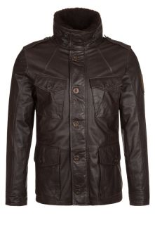 Strellson Sportswear   Leather jacket   brown