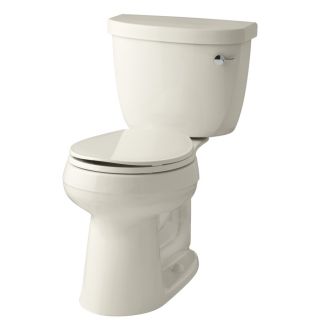 KOHLER Cimarron Almond 1.28 GPF (4.85 LPF) 12 in Rough In WaterSense Round 2 Piece Comfort Height Toilet