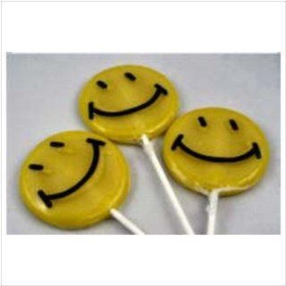 Smiley Face Lollipops   Box of 18  Suckers And Lollipops  Grocery & Gourmet Food