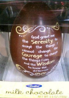 The Serenity Prayer milk chocolate Hollow egg by Frankford Candy  Grocery & Gourmet Food