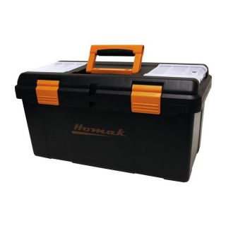 Homak 22.375 in Black Plastic Tool Box