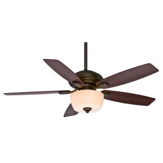 Casablanca Utopian Gallery 52 in Aged Bronze Outdoor Downrod or Flush Mount Ceiling Fan with Light Kit