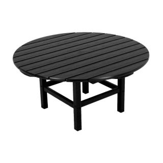POLYWOOD 38 in Recycled Plastic Round Patio Coffee Table