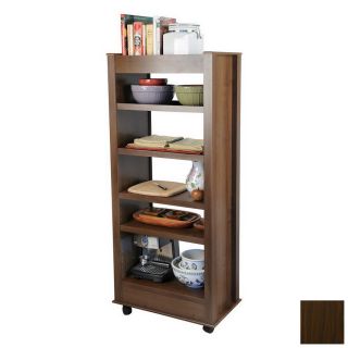 Venture Horizon Dark Walnut 59.5 in 5 Shelf Bookcase