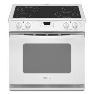 Whirlpool 30 in Smooth Surface 4.5 cu ft Self Cleaning Drop In Electric Range (White)