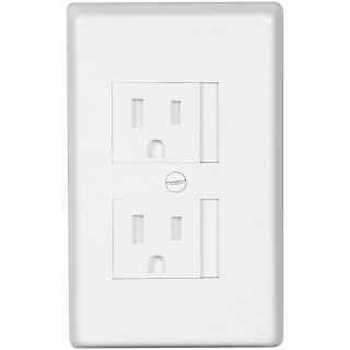 Cooper Wiring Devices 1 Gang White Decorator Duplex Receptacle Nylon Wall Plate