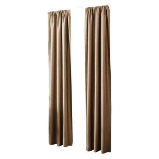 allen + roth Florence 84 in L Solid Taupe Rod Pocket Window Curtain Panel