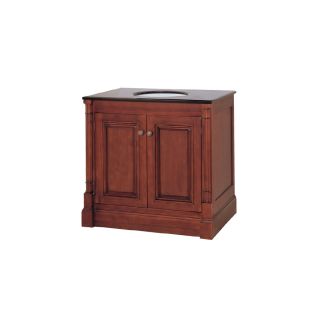 allen + roth Stowe 30 in x 21 in Cherry Traditional Bathroom Vanity