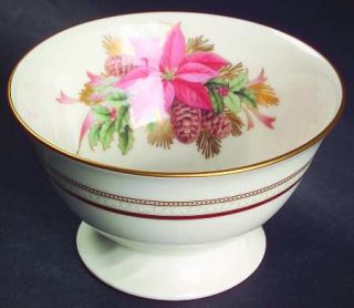 Noritake Ardmore Gold 5 Round Footed Holiday Bowl, Fine China Dinnerware   Whit