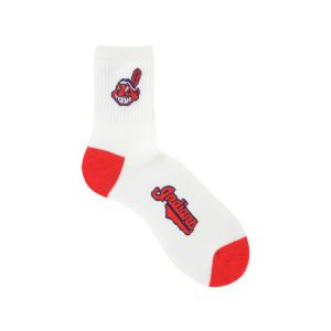 Cleveland Indians For Bare Feet Ankle White 501 Med Sock