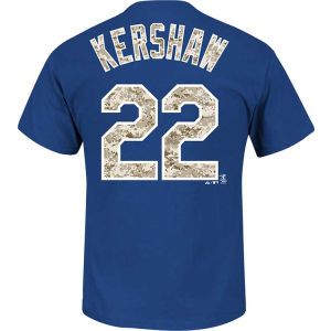 Los Angeles Dodgers Clayton Kershaw Majestic MLB Camo Player T Shirt