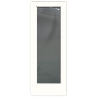 ReliaBilt 32 in x 80 in 1 Panel Square Hollow Core Textured Non Bored Mirrored Interior Slab Door