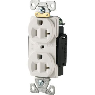 Cooper Wiring Devices 20 Amp White Duplex Electrical Outlet