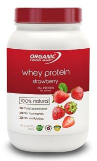 Organic Food Bar   Whey Protein 100% Natural Strawberry   31.9 oz.