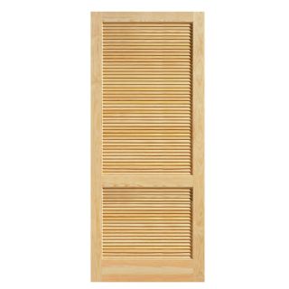 ReliaBilt 36 in x 80 in Louvered Pine Solid Core Non Bored Interior Slab Door