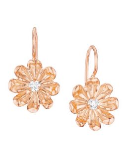 Jasmine Diamond Flower Earrings, Rose Gold