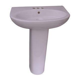 Barclay Infinity 33.5 in H White Vitreous China Complete Pedestal Sink