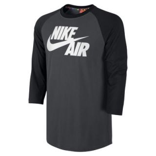 Nike Basketball 3/4 Sleeve Raglan Mens Shirt   Black