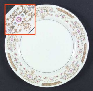 Signature Coronet Dinner Plate, Fine China Dinnerware   Floral, Inner Platinum R