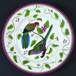Lynn Chase Parrots Of Paradise Service Plate (Charger), Fine China Dinnerware  