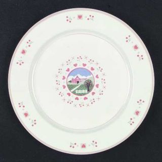 Raintree Heart And Home Dinner Plate, Fine China Dinnerware   Farm Scenes,Bdr Of