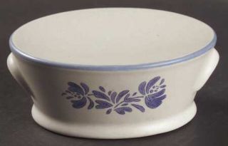 Pfaltzgraff Yorktowne (Usa) Soap Dish, Fine China Dinnerware   Blue Floral,Smoot