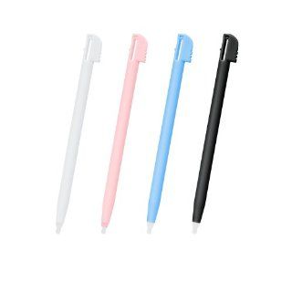 DS Lite 4 Color Stylus Pen Pack   White, Black, Blue & Pink Video Games