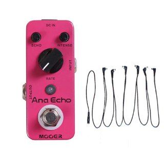 Mooer Guitar Effect Pedal Ana Echo Analog True Bypass Free 6 Ways Effect Cable Musical Instruments