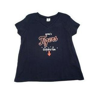 Detroit Tigers "Mom's Future Fan" Maternity T shirt by Soft As A Grape   Navy Small  Sports & Outdoors