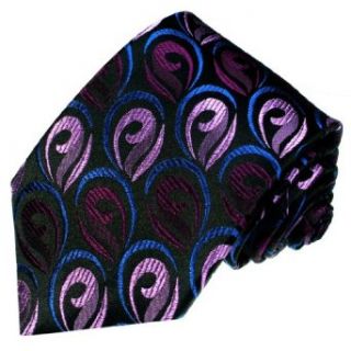 LORENZO CANA   Luxury Italian 100% Pure Silk Tie Purple Black Blue Paisley Jacquard Necktie   36044 at  Men�s Clothing store