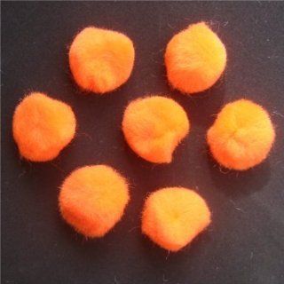 100 Orange Craft Pom Poms (1/2")   Cheerleading Poms