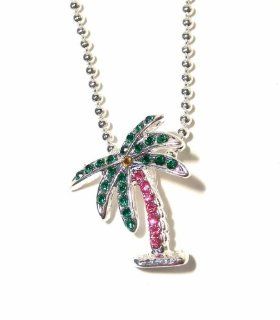 Genuine Swarovski Crystal Palm Tree Necklaces 