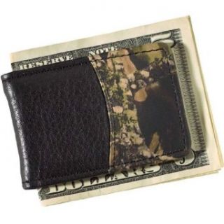 Legendary Whitetails Men's Mossy Oak Black Leather Money Clip Black one size at  Mens Clothing store Wallets