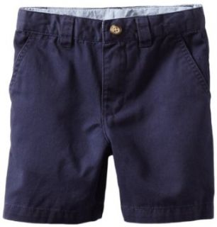 Kitestrings Boys 2 7 Toddler Flat Front Cotton Twill Short With Side Seam Pockets, Peacoat Navy, 2T Clothing