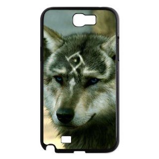 Cool Real Wolf With Lozenge Effect On The Head Durable Rubber Samsung Galaxy Note 2 N7100 Case Electronics