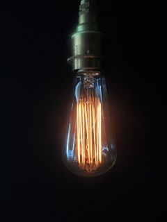 vintage small edison lightbulb by tony miles designs