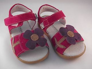 girls real suede leather summer sandals by my little boots