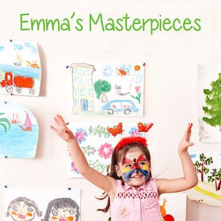 personalised child's artwork decal by nutmeg