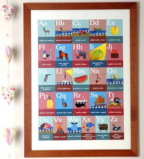 alphabet story fine art poster by flaming imp