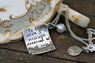 personalised double ring of love necklace by joulberry